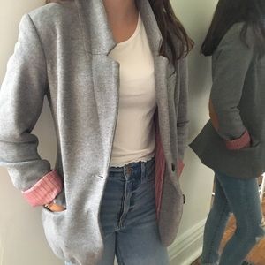 Casual grey cotton blazer